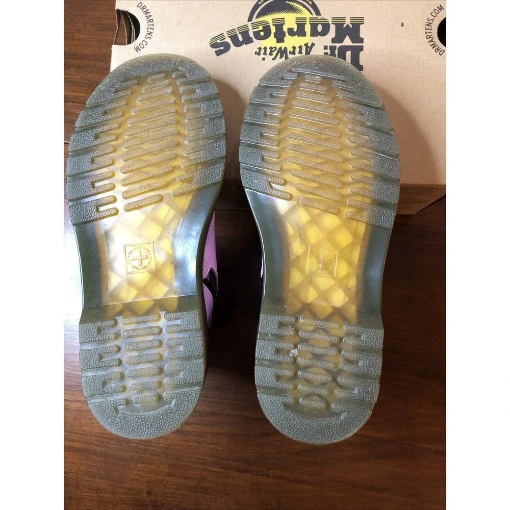 Dr. Martens Combat Boots  Girls US Youth Sz 3 Pink Air Cushioned Soles Doc New